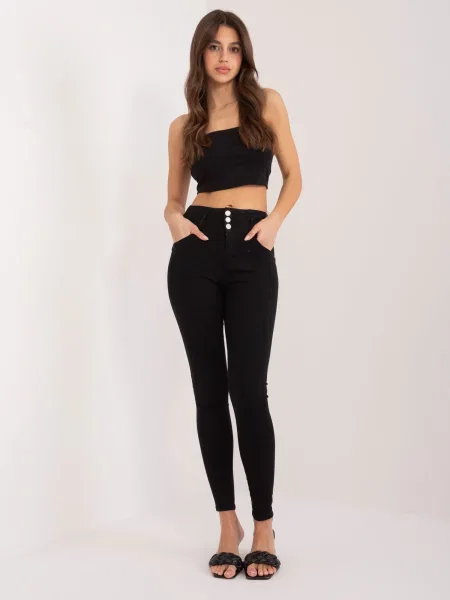 Pantaloni Fashionhunters negru