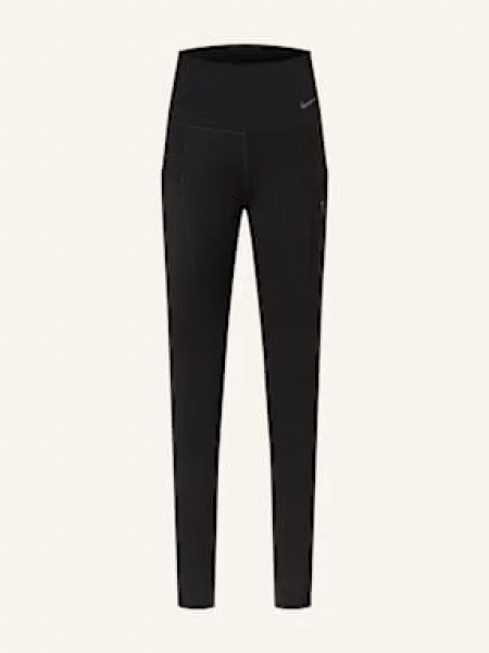 Nike Legginsy schwarz czarne