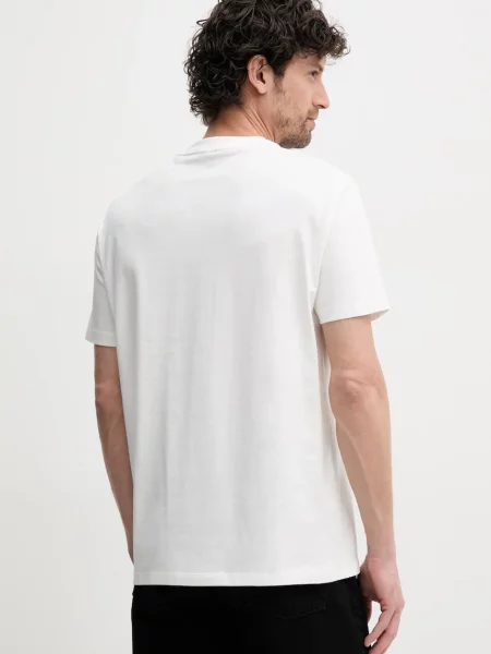 Tričko Armani Exchange s potiskem béžová