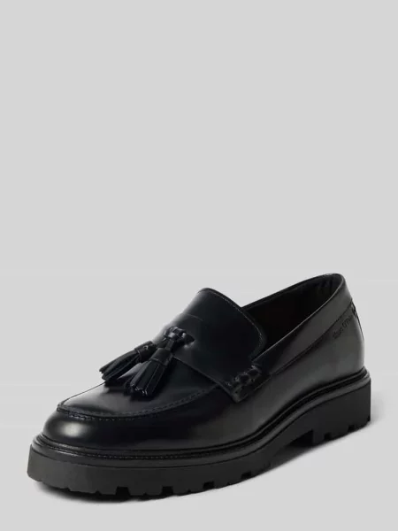Loafersy z naturalnej skóry cielęcej model PHIL' Marc O'polo czarne