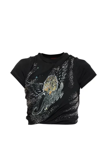 Stras top Diesel negru