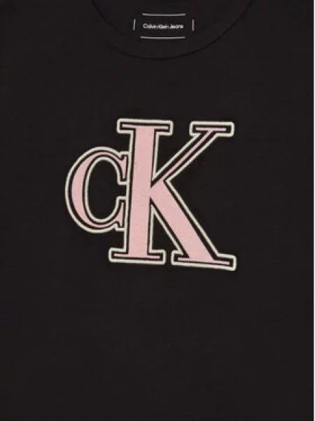 Calvin Klein Jeans Marškinėliai Boxy Fit juoda
