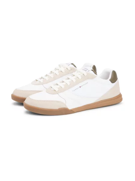 Sneakerși Tommy Hilfiger din piele bej
