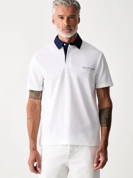 Tricou polo Tommy Hilfiger alb