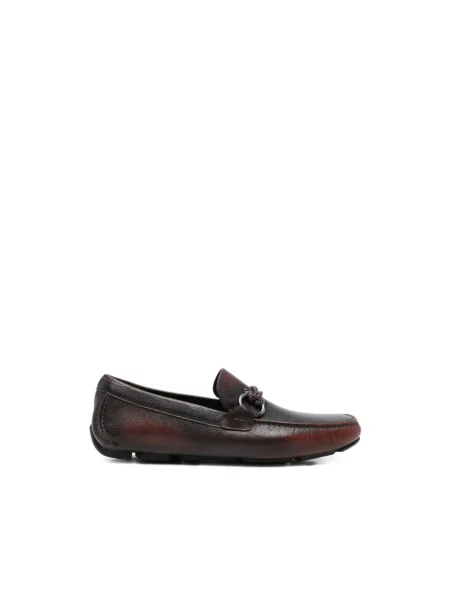 Półbuty Ferragamo skórzane brązowe