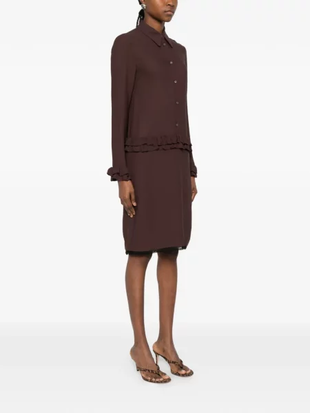 Rochie N°21 cu volane de costum maro