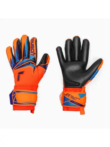 Reusch Attrakt Infinity Evolution NC Junior gyermek kapus kesztyű shocking orange/blue/black. Méret: 4 fekete