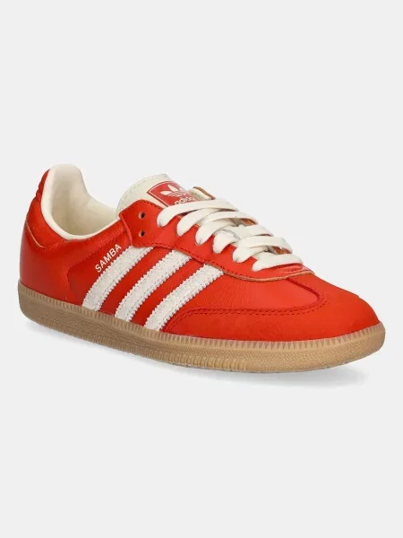 Adidas Originals sneakers din piele intoarsă Samba OG portocaliu
