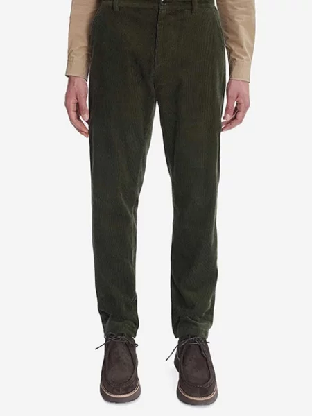 Панталон A.P.C. Pantalon Constantin MILITARY KHAKI със стандартна кройка зелено