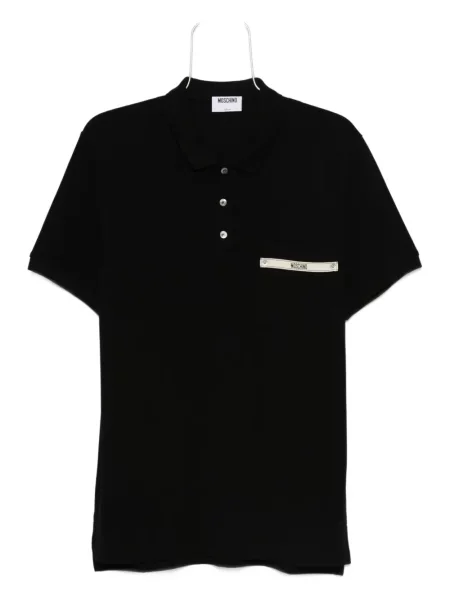 Tricou polo Moschino cu imagine negru