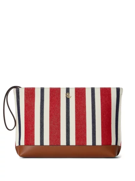 Geantă plic Lauren Ralph Lauren din canvas roșu