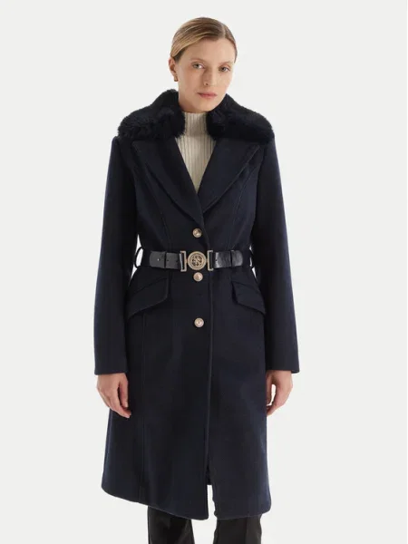 Guess Преходно палто тъмносин