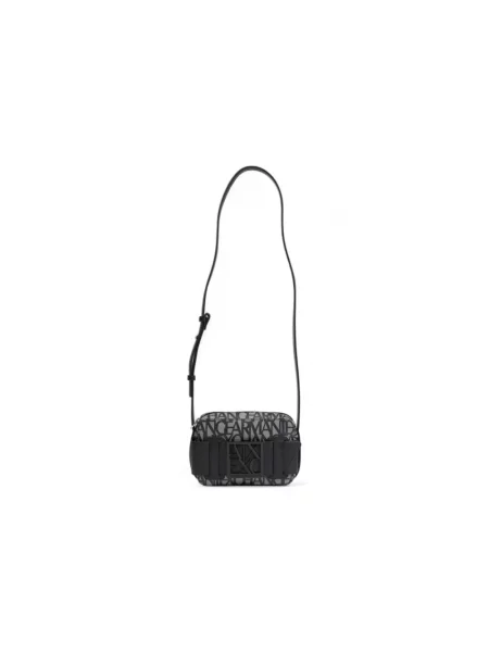 Torebka crossbody Armani Exchange z nadrukiem czarna