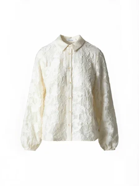 Coster Copenhagen Tricou Flower crem