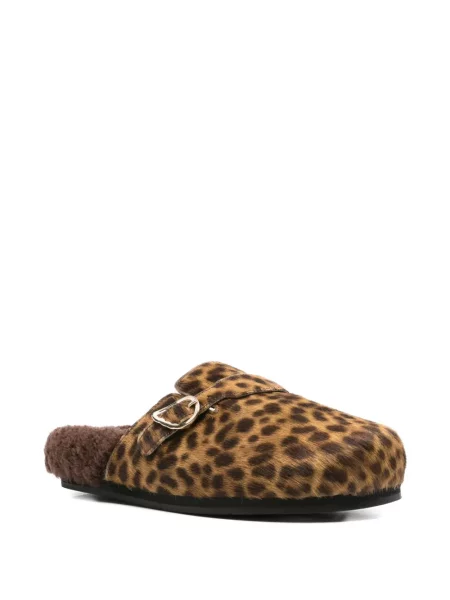 Papuci tip mules Ancient Greek Sandals cu imagine cu model leopard maro