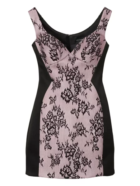 Rochie mini Marc Jacobs cu model floral din dantelă de costum roz