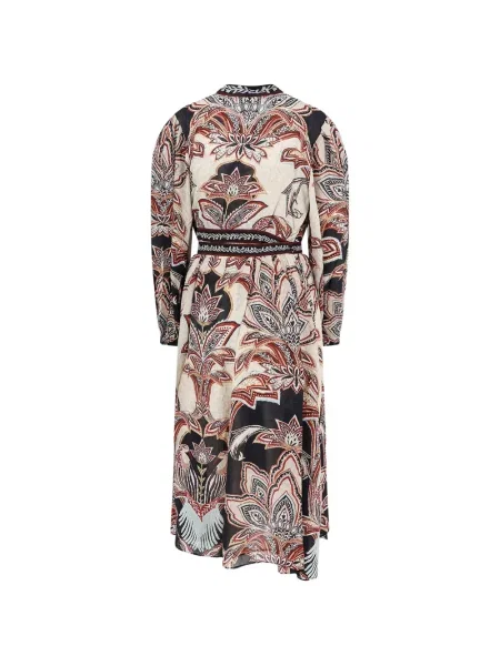 Rochie midi Farm Rio cu funde cu model paisley