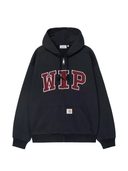 Hanorac cu glugă Carhartt Wip cu aplicații negru