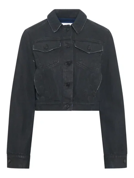 Woskowany kurtka jeansowa Marine Serre czarna
