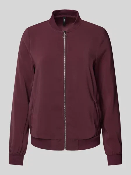 Bomberka o kroju regular fit z kołnierzem typu fly-away model ‘COCO’ Vero Moda bordowa