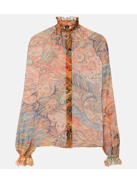 Bluză Etro de mătase cu imagine