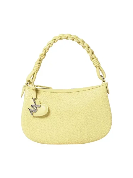 Torebka Emporio Armani skórzana z logo żółta