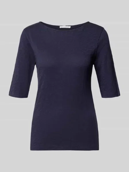 T-shirt z dekoltem typu łódka Christian Berg Woman granatowa