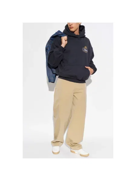 RHUDE bluza z kapturem niebieska