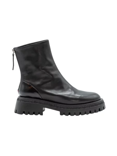Buty do kostki Halmanera skórzane czarne