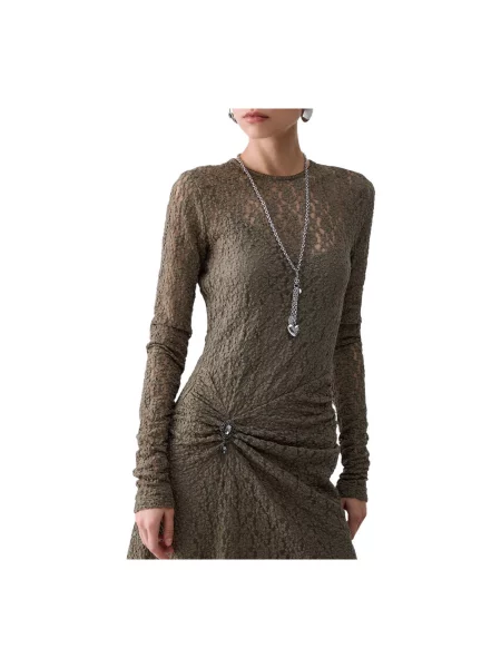 Liu Jo rochie din dantelă verde