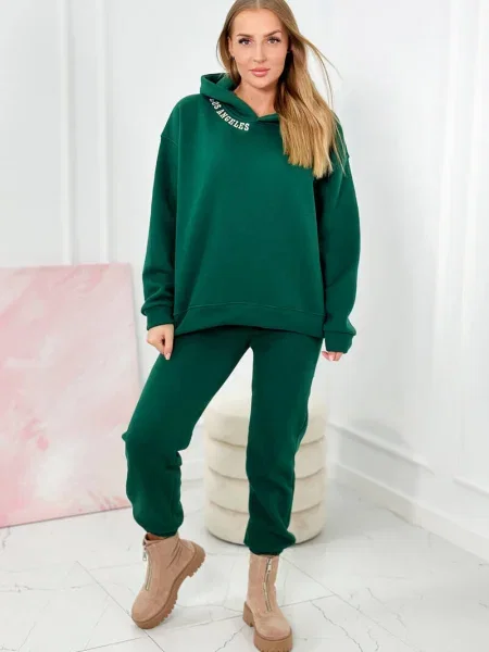 Geacă Kesi cu broderie verde