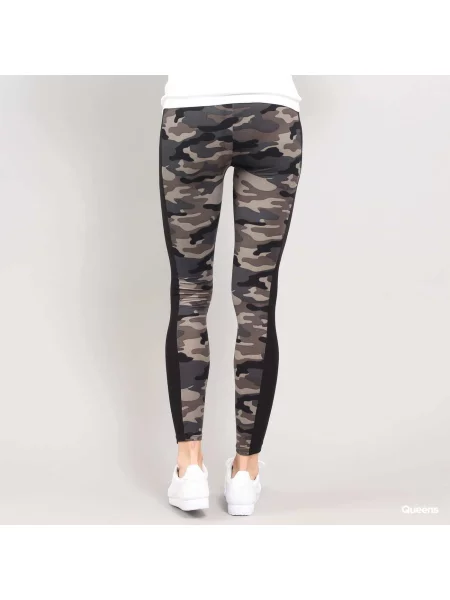 Leginsy Urban Classics Ladies Camo Stripe Leggings Grey Camo XS czarne