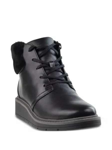 Fűzős csipkés bokacsizma Clarks Originals fekete