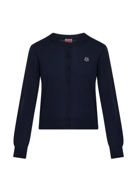 Cardigan Kenzo cu broderie cu model floral albastru