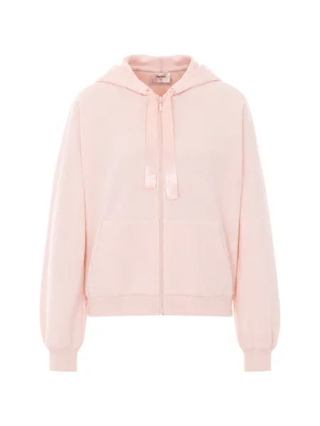 Hanorac cu glugă Repetto din satin roz