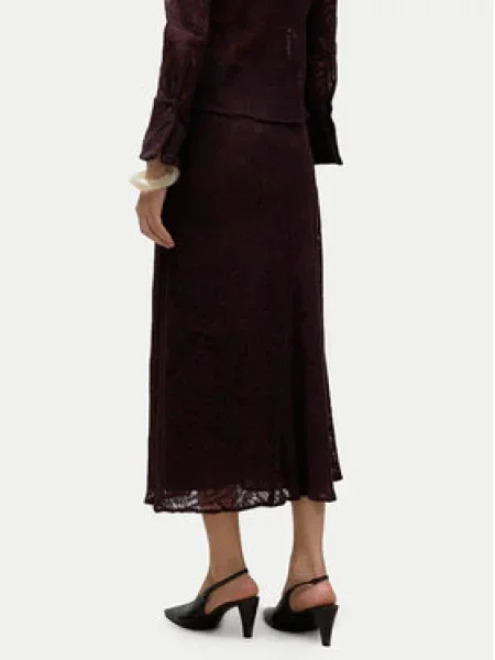 Vero Moda Midi sukňa Urshila bordová