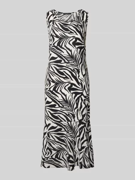 Sukienka midi z czystej z dekoltem w łódkę Betty Barclay czarna