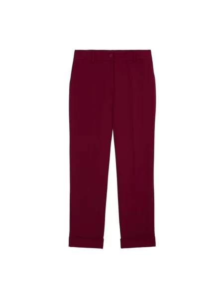 Spodnie Oltre z krepy o krotszym kroju czerwone
