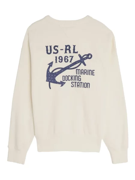 Haftowane сhinosy Polo Ralph Lauren z twillu do biegania niebieskie