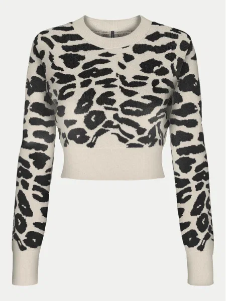 ONLY Пуловер Lima Cropped Fit бежов