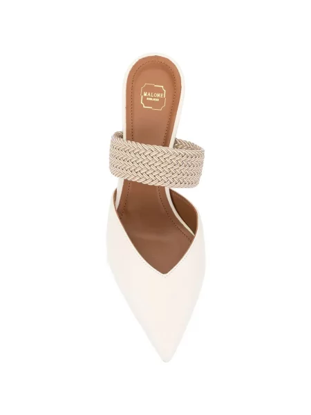 Bőr pántos mules Malone Souliers fehér