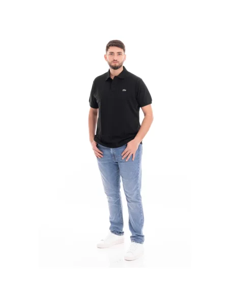 Koszulka polo Lacoste z krótkim rękawem z logo czarna
