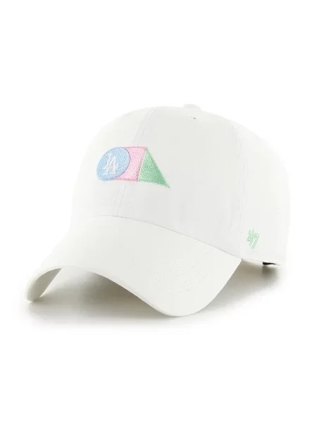 Шапка с козирка 47 brand MLB LA Dodgers с апликация бяло