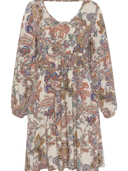 VIVANCE Rochie de cocktail / crem / albastru deschis / verde jad bej