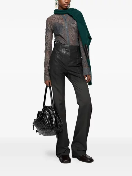 Pantaloni Acne Studios cu cataramă negru