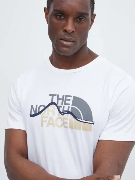 Тениска The North Face с принт бяло