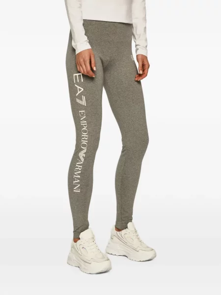 Leggings Ea7 Emporio Armani cu autograf gri