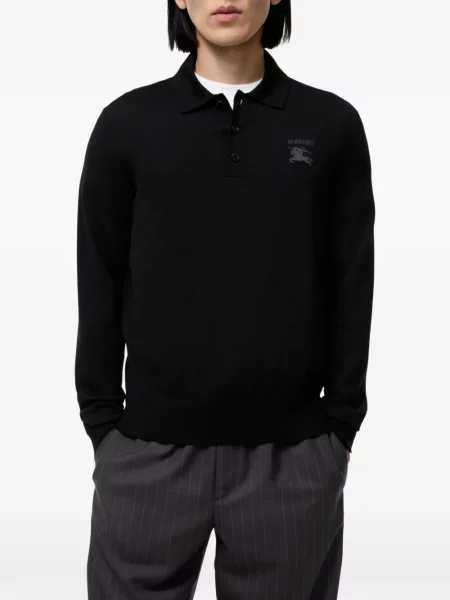 Μάλλινο μακρύς polo Burberry μαύρο