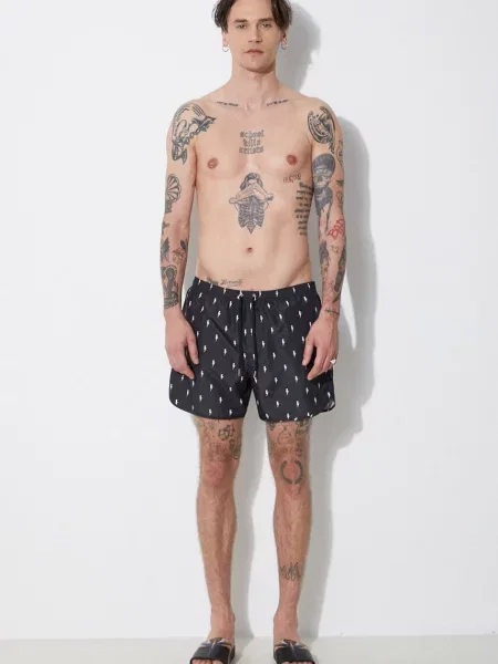 Купальні шорти Neil Barrett All-Over Micro Bolts чорний