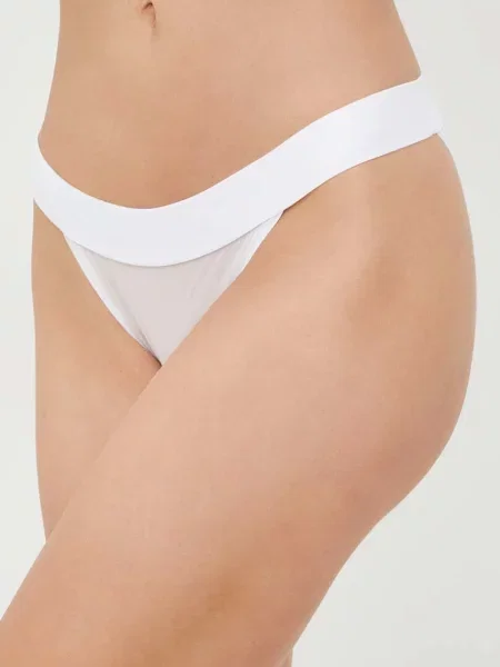 Бикини Dkny бежово от полупрозрачна материя бяло